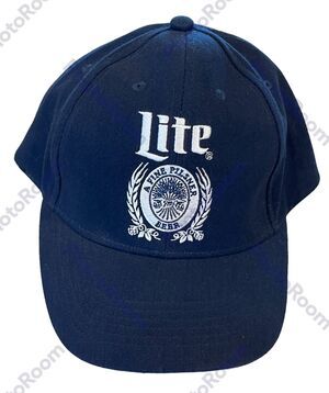 Miller Lite a Fine Pilsner Beer Blue Adjustable Hat Snapback Baseball Cap